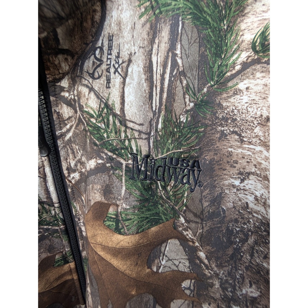 MidwayUSA Mens Camo Jacket Full Zip Hunting Outdoorsman Realtree Large - Picture 3 of 6